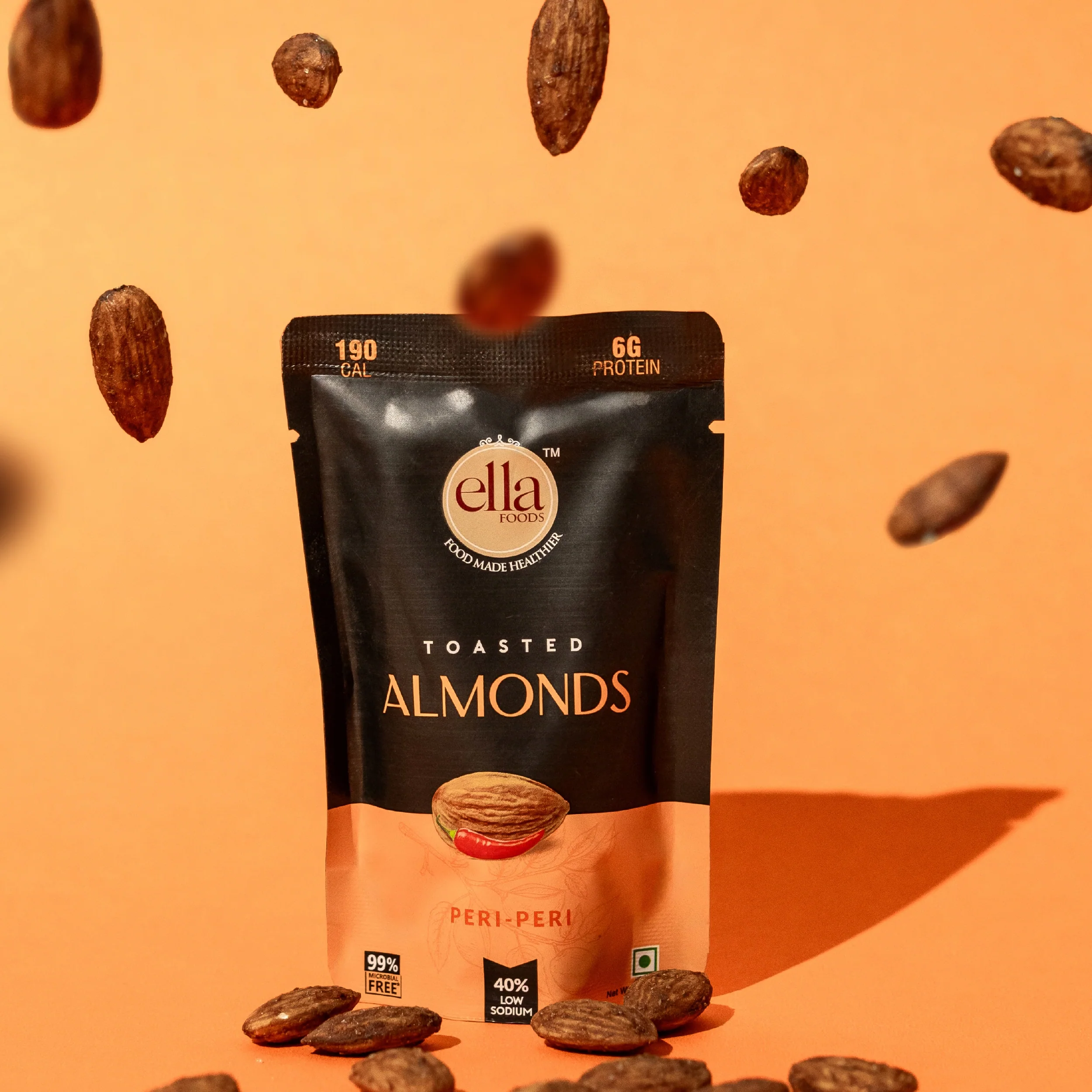 Ella Foods Assorted Mini Nuts Pack (10 x 27g) | Roasted Almonds & Cashews | 40% Low Sodium | Healthy On-the-Go Snack | Travel-Friendly | 6-Month Shelf Life - Image 14
