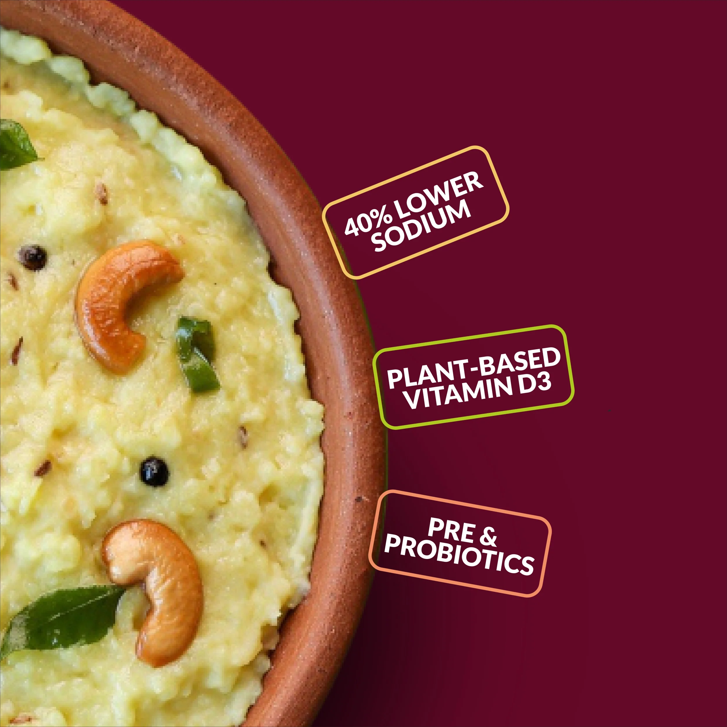 Ella Foods Hearty Breakfast & Snack Combo | Instant Poha, Millet Khara Pongal, Salted Cashews 27g, Salted Almonds 27g & Peri Peri Almonds 27g | Ready-to-Eat Healthy Pack - Image 5