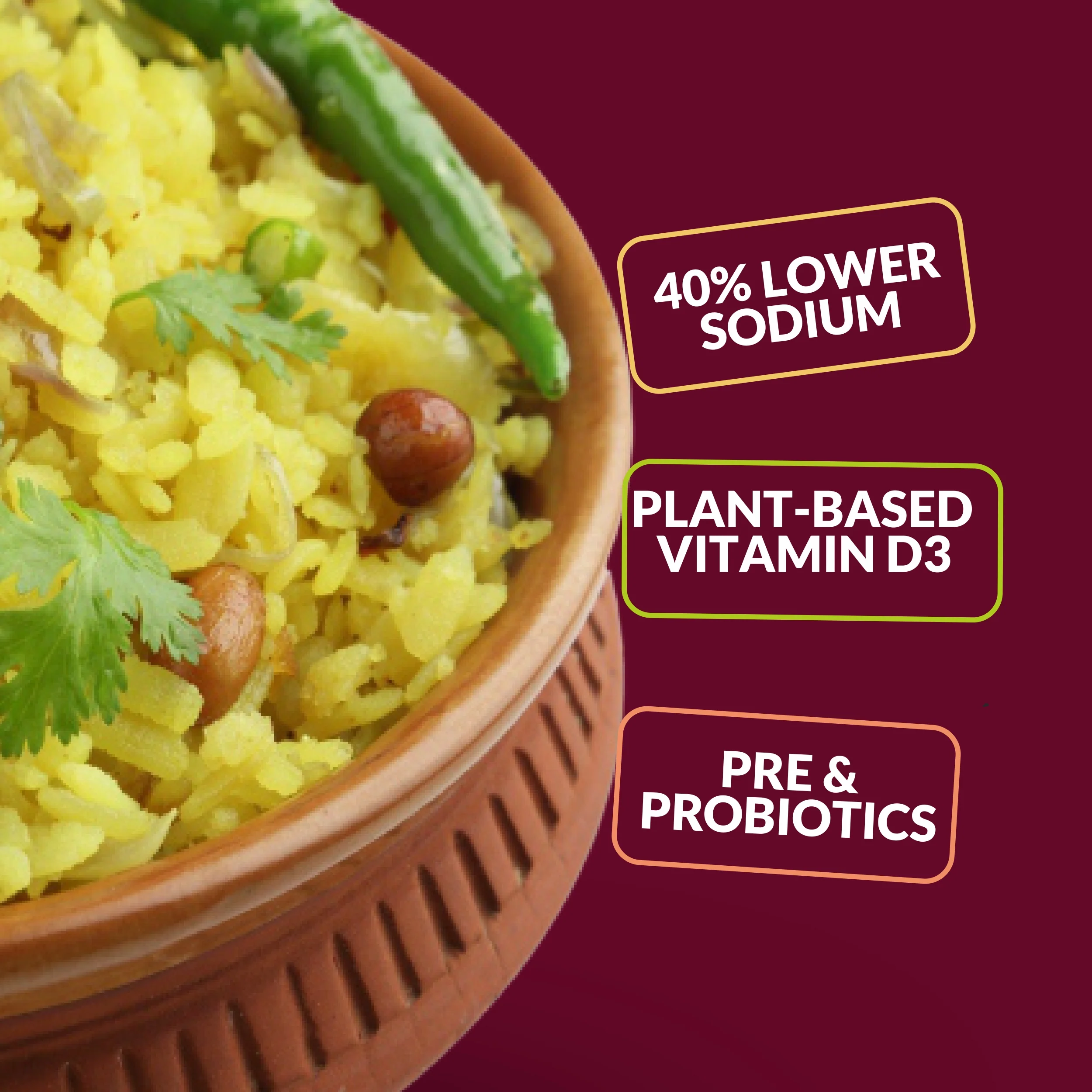 Ella Foods Hearty Breakfast & Snack Combo | Instant Poha, Millet Khara Pongal, Salted Cashews 27g, Salted Almonds 27g & Peri Peri Almonds 27g | Ready-to-Eat Healthy Pack - Image 9