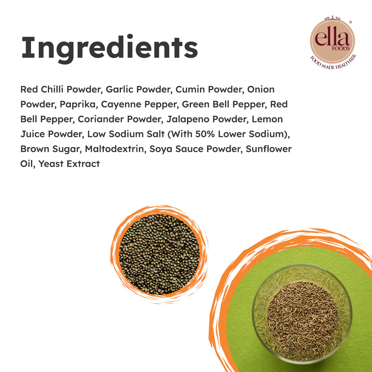 Ella Foods Mexican Fajita Seasoning | Cryogenically Ground | 99% Microbial-Free | 100g - Image 6