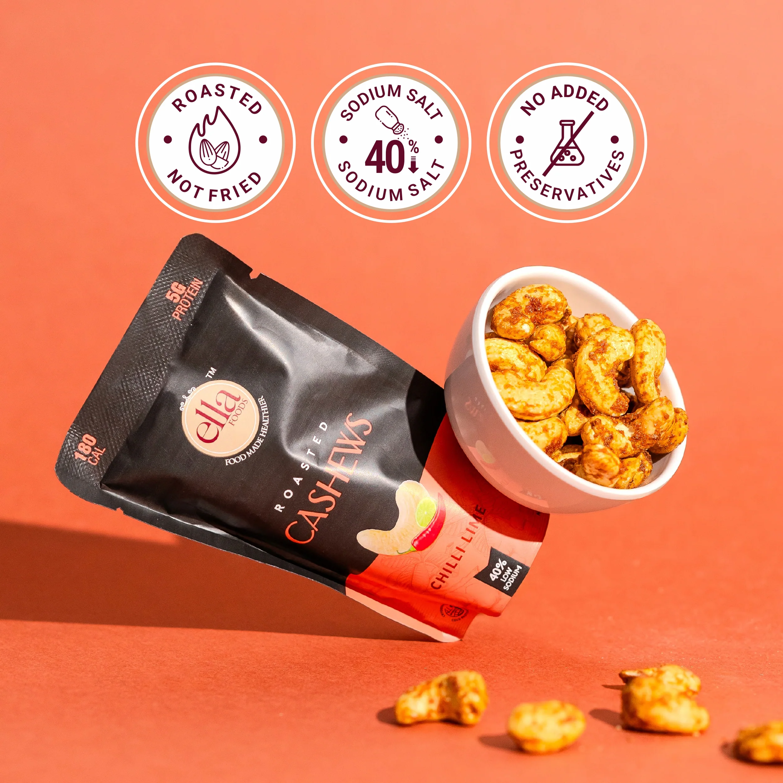 Ella Foods Millet Delight Combo | Millet Khara Pongal, Tangy Millet Poha, Chilli Lime Cashews (27g) & Peri Peri Almonds (27g) | Healthy Ready-to-Eat Meal & Snack Pack - Image 13
