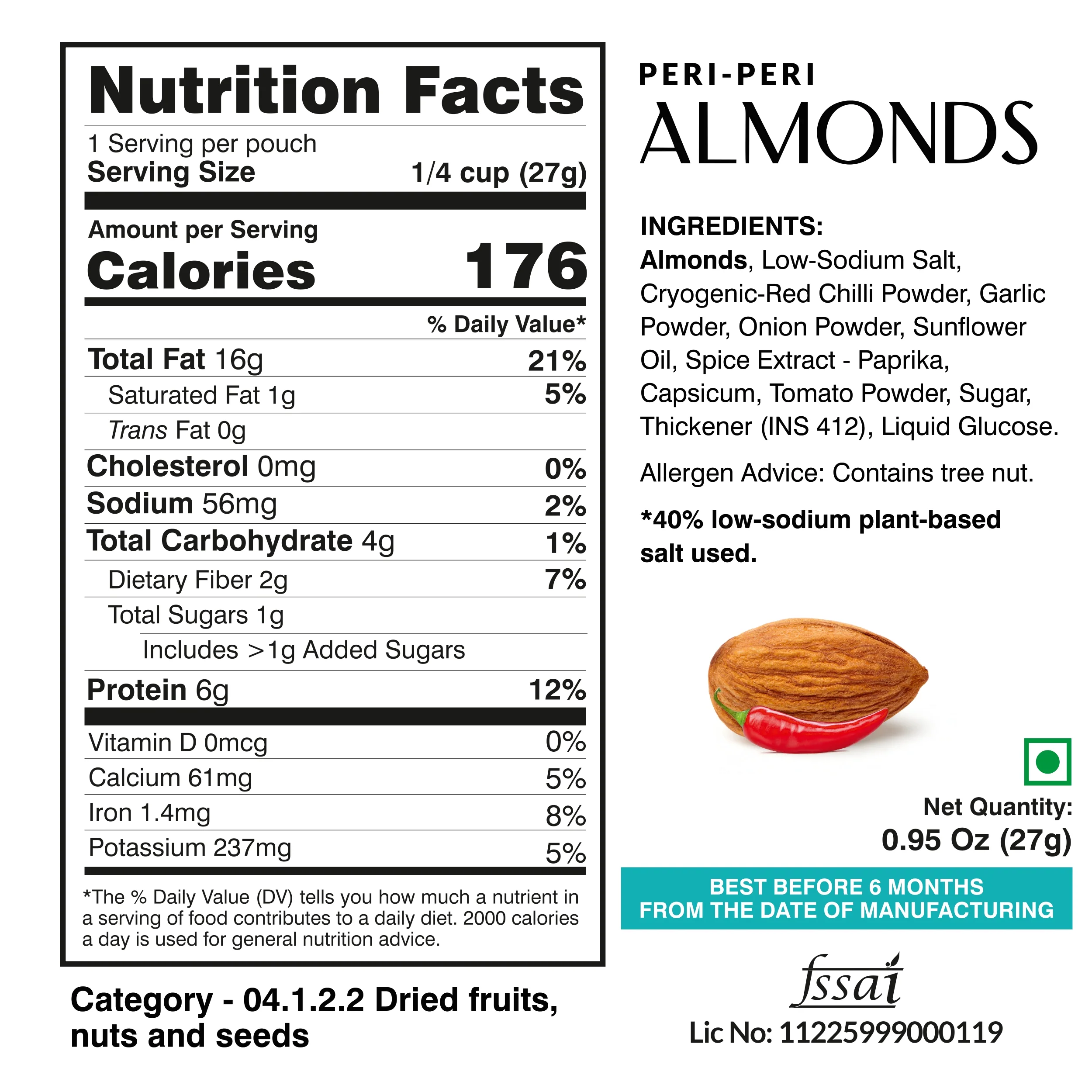 Ella Foods Assorted Mini Nuts Pack (5 x 27g) | Roasted Almonds & Cashews | 40% Low Sodium | Healthy Travel Snack | Portion Packs | 6-Month Shelf Life - Image 15