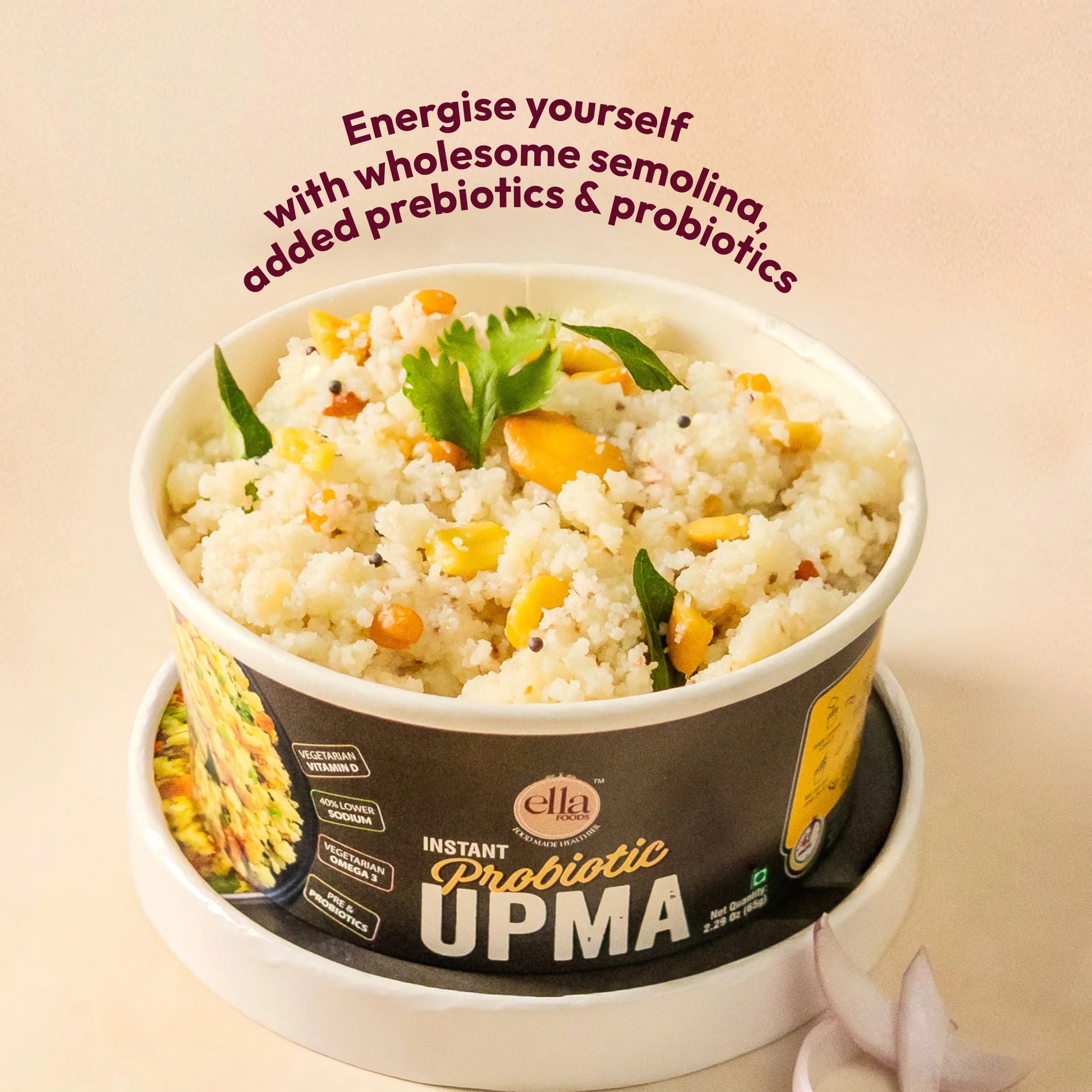 Ella Foods Smart Breakfast & Snack Combo | Tangy Millet Poha, Instant Probiotic Upma, Salted Almonds (27g) & Salted Cashews (27g) | Healthy Ready-to-Eat Breakfast & Snack Pack - Image 6