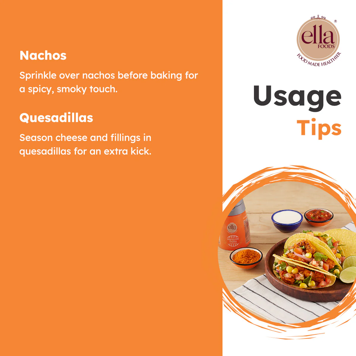 Ella Foods Mexican Fajita Seasoning | Cryogenically Ground | 99% Microbial-Free | 100g - Image 5