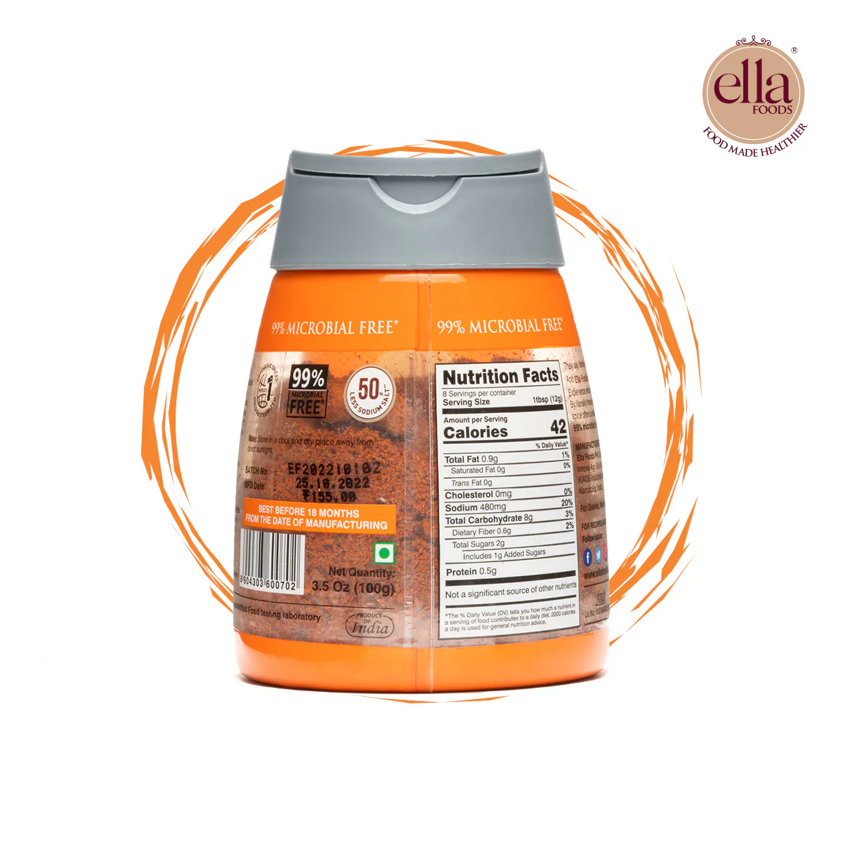 Ella Foods Mexican Fajita Seasoning | Cryogenically Ground | 99% Microbial-Free | 100g - Image 8
