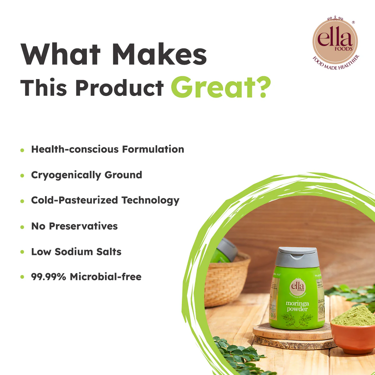 Moringa Powder - Pack of 2 - 60g Each - Image 2