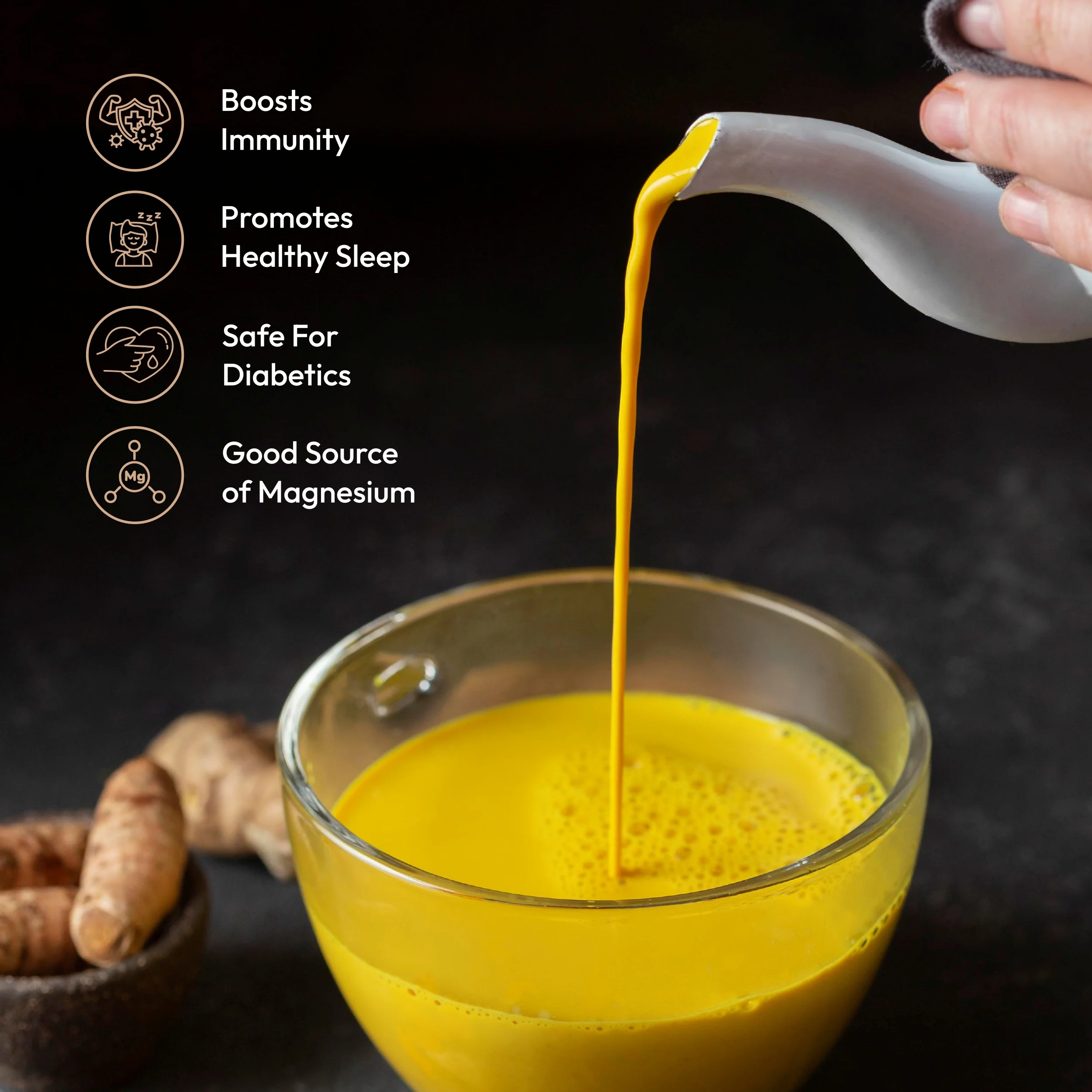 Ella Foods Combo Pack of 10 | Hot Chocolate (5) + Turmeric Latte (5) | Probiotic, Antioxidant-Rich Instant Drinks - Image 9
