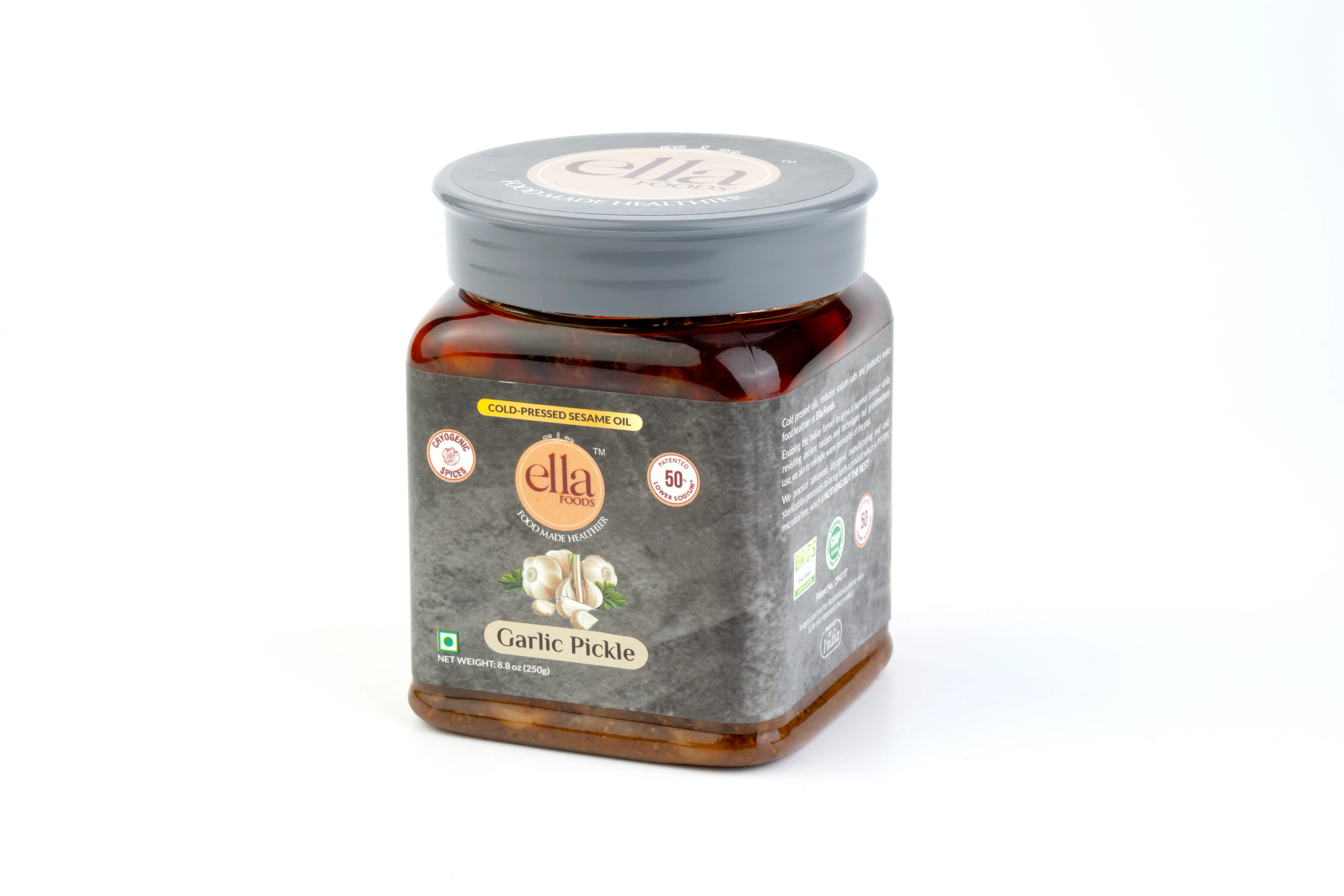 Ella Foods Low Sodium Pickle Trio Pack | Ginger, Garlic & Mango Thokku | Pack of 3 (250g Each) | Cold-Pressed Sesame Oil | 12-Month Shelf Life - Image 7
