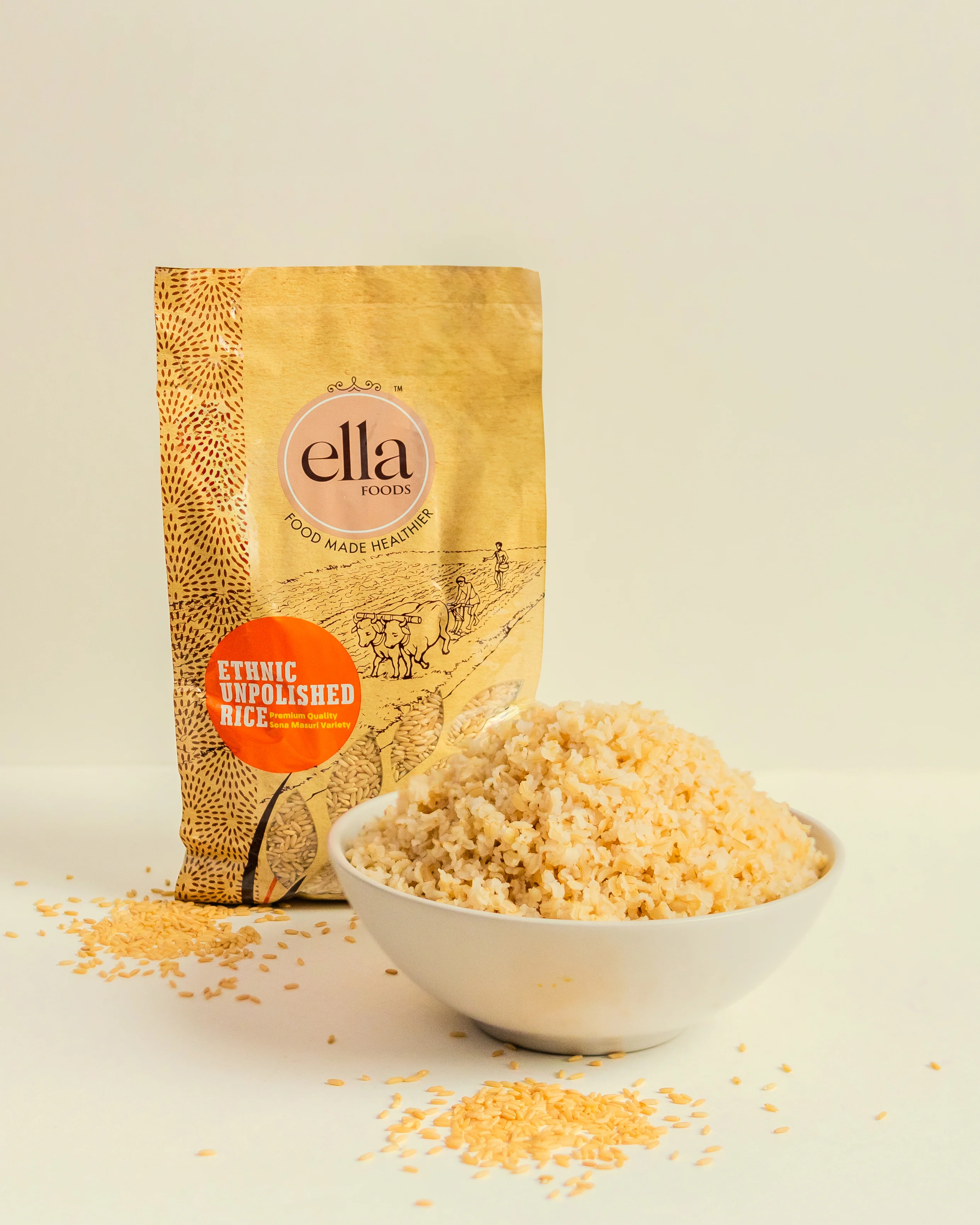Soul Food Duo : Ella Foods Unpolished Brown Rice - 1 Kg & Gongura Pickle - 250g - Image 2