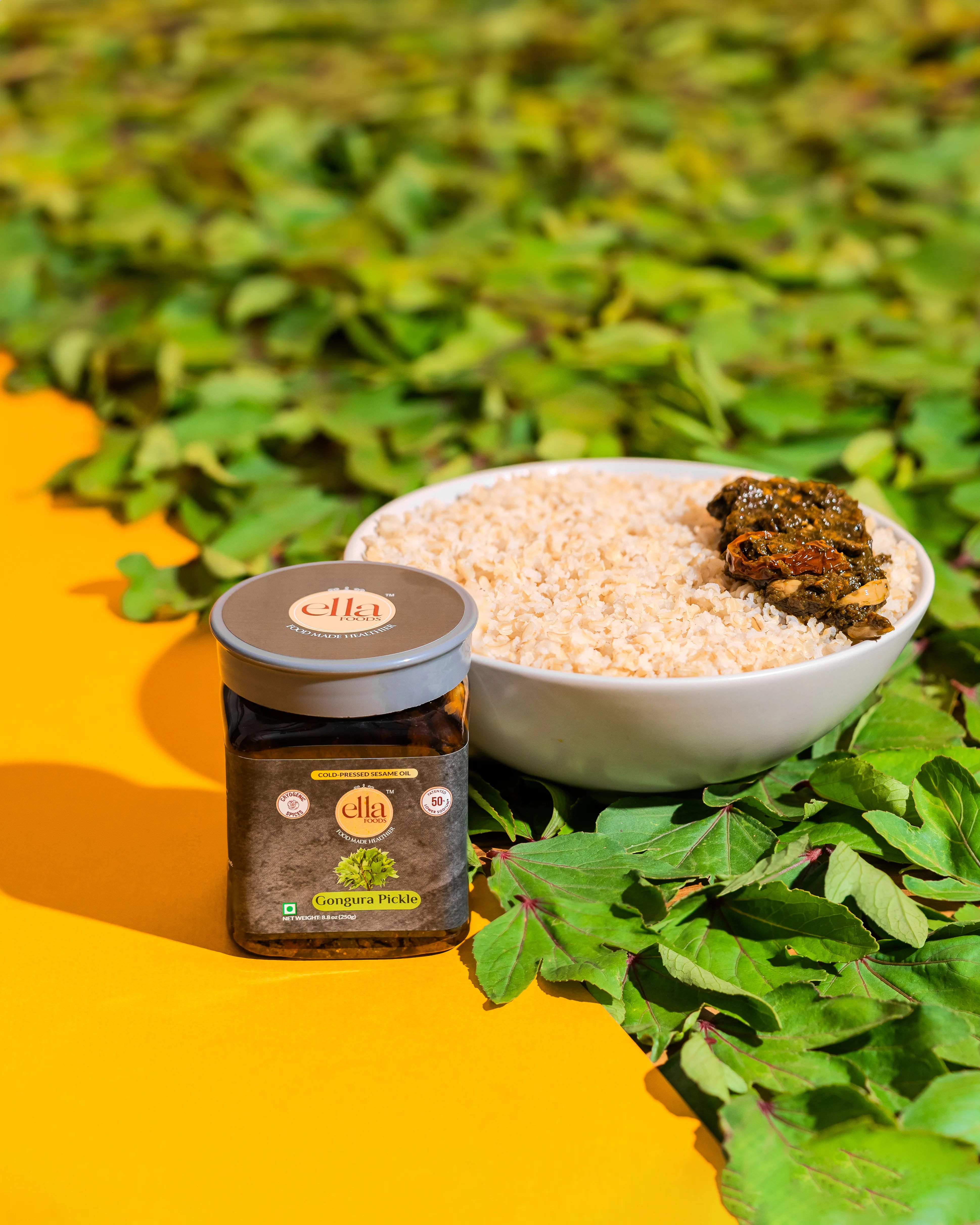 Soul Food Duo : Ella Foods Unpolished Brown Rice - 1 Kg & Gongura Pickle - 250g - Image 3