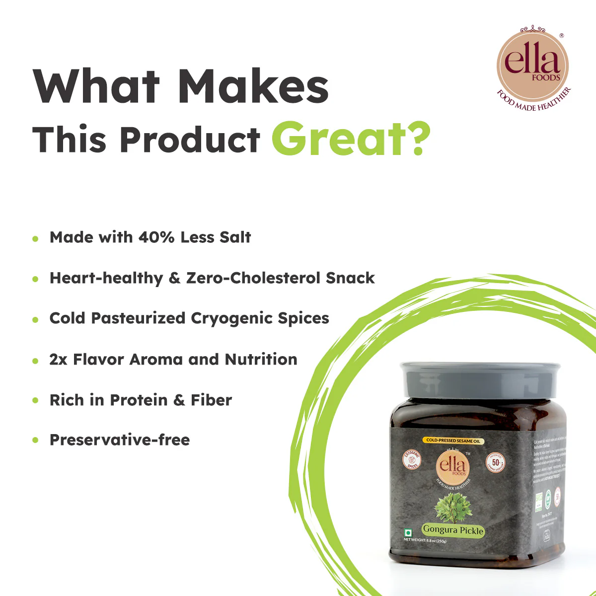 Soul Food Duo : Ella Foods Unpolished Brown Rice - 1 Kg & Gongura Pickle - 250g - Image 4